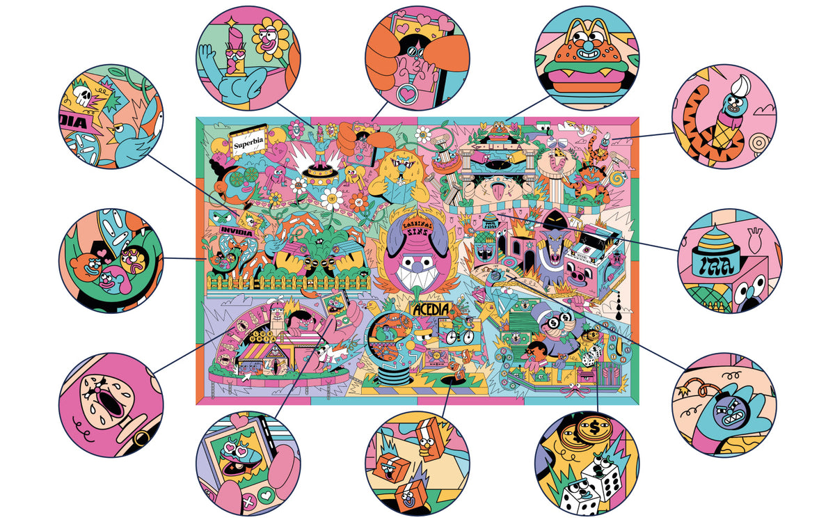 Puzzle in a bag - De Zeven Hoofdzonden puzzel - afbeelding 4