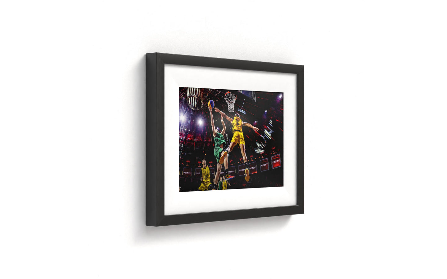 Sportfoto '3 x 3 Basketbal' ingelijst - afbeelding 2